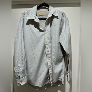 Paul Stuart Yellow/blue stripe Large button down